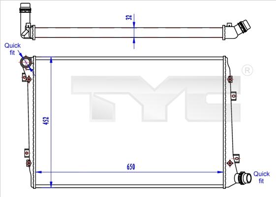 TYC 737-0062-R - Radiator, racire motor aaoparts.ro