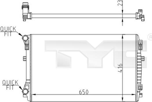 TYC 737-0071-R - Radiator, racire motor aaoparts.ro