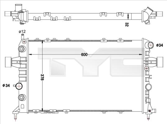 TYC 725-0040-R - Radiator, racire motor aaoparts.ro