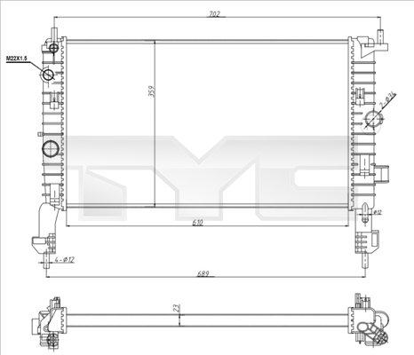 TYC 725-0048-R - Radiator, racire motor aaoparts.ro