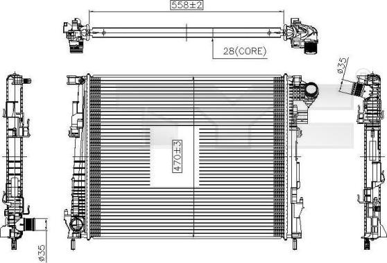 TYC 725-0032 - Radiator, racire motor aaoparts.ro