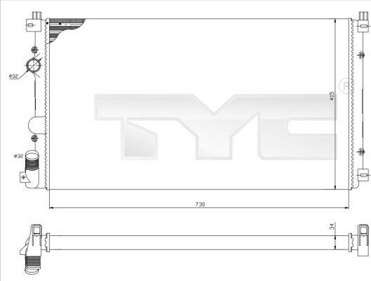 TYC 725-0029 - Radiator, racire motor aaoparts.ro