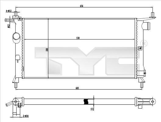 TYC 725-0020 - Radiator, racire motor aaoparts.ro