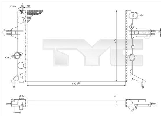 TYC 725-0021 - Radiator, racire motor aaoparts.ro