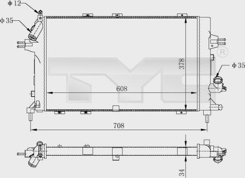 TYC 725-0028-R - Radiator, racire motor aaoparts.ro