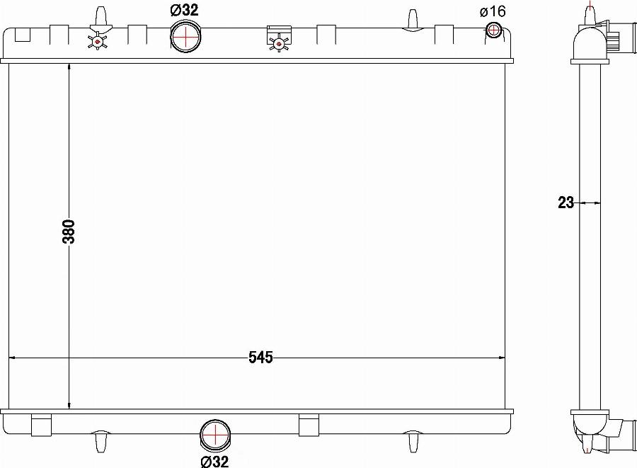 TYC 726-0019-R - Radiator, racire motor aaoparts.ro