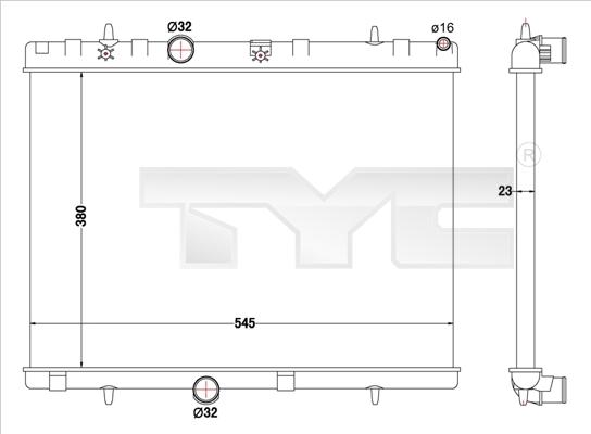 TYC 726-0019-R - Radiator, racire motor aaoparts.ro