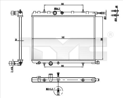 TYC 726-0016-R - Radiator, racire motor aaoparts.ro