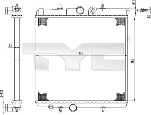 TYC 726-0017-R - Radiator, racire motor aaoparts.ro