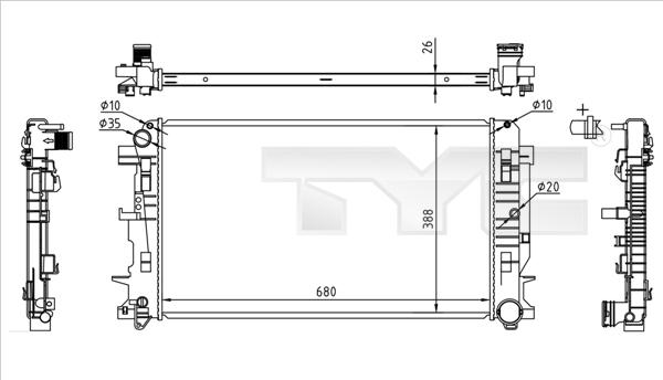 TYC 721-0014 - Radiator, racire motor aaoparts.ro