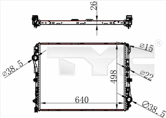 TYC 721-0022 - Radiator, racire motor aaoparts.ro