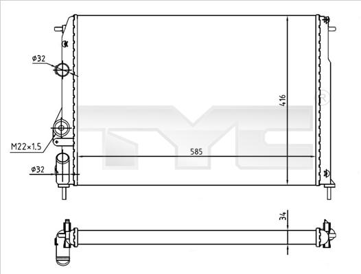 TYC 728-0055-R - Radiator, racire motor aaoparts.ro