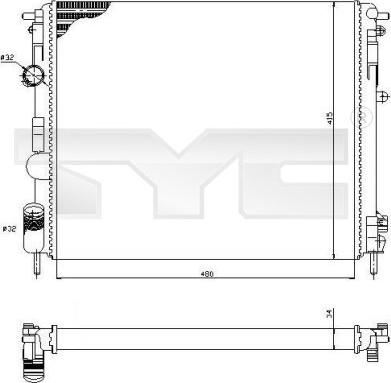 TYC 728-0053 - Radiator, racire motor aaoparts.ro