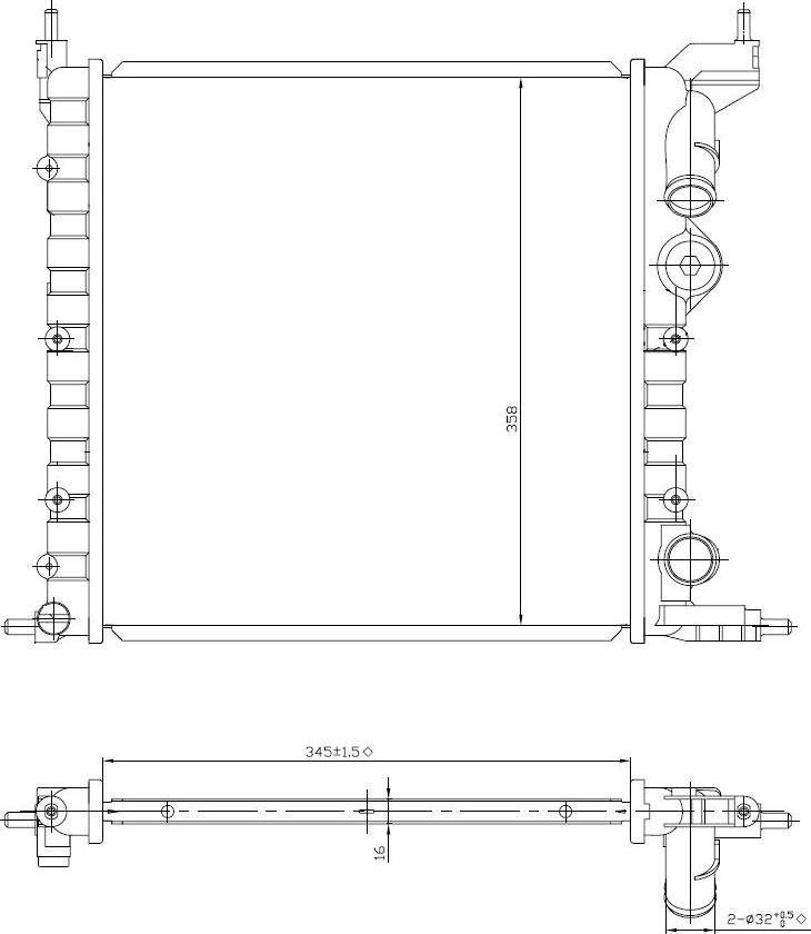 TYC 728-0030 - Radiator, racire motor aaoparts.ro