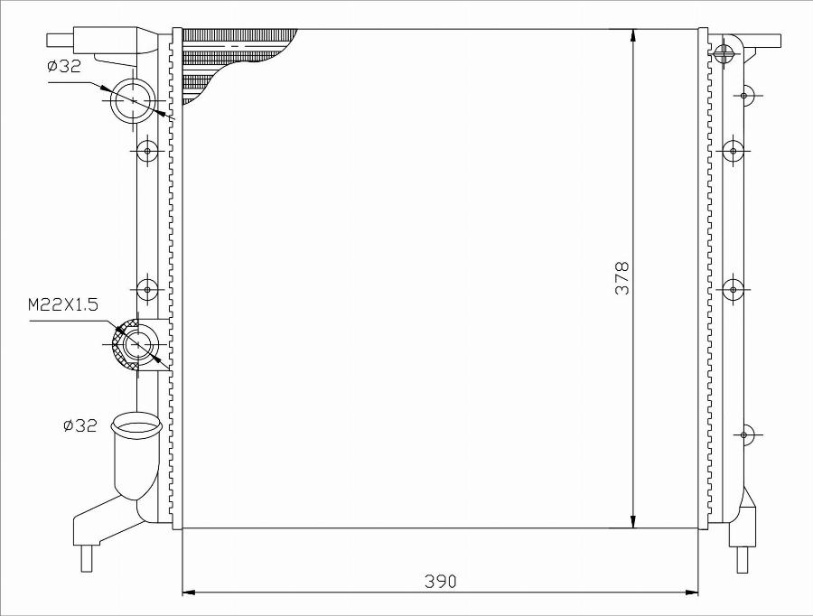 TYC 728-0032 - Radiator, racire motor aaoparts.ro