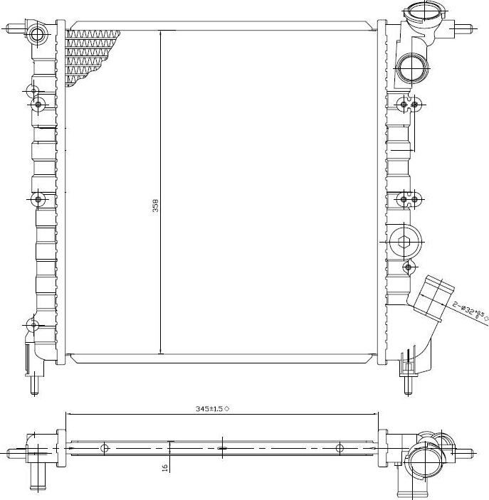 TYC 728-0029 - Radiator, racire motor aaoparts.ro