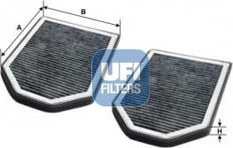 UFI 54.110.00 - Filtru, aer habitaclu aaoparts.ro