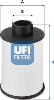 UFI 60.H2O.00 - Filtru combustibil aaoparts.ro