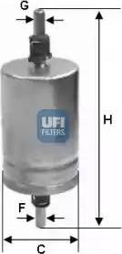 UFI 31.591.00 - Filtru combustibil aaoparts.ro