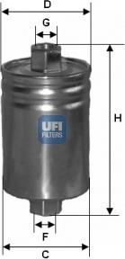 UFI 31.589.00 - Filtru combustibil aaoparts.ro