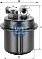 UFI 31.535.00 - Filtru combustibil aaoparts.ro