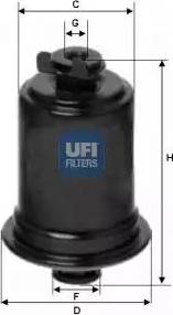 UFI 31.554.00 - Filtru combustibil aaoparts.ro