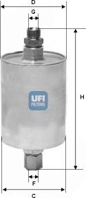 UFI 31.575.00 - Filtru combustibil aaoparts.ro
