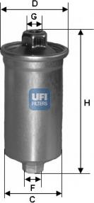 UFI 31.699.00 - Filtru combustibil aaoparts.ro