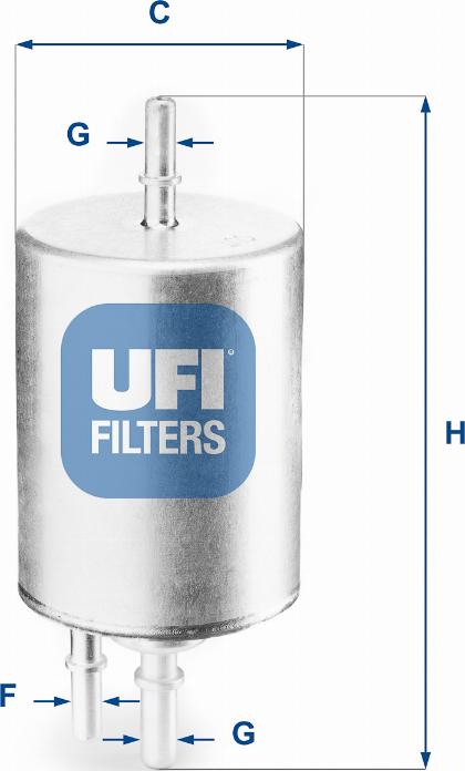 UFI 31.831.00 - Filtru combustibil aaoparts.ro