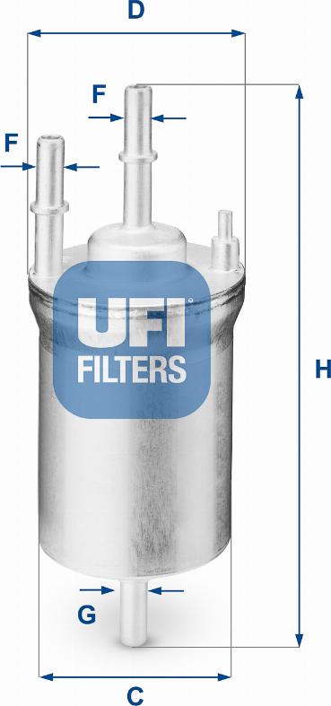 UFI 31.833.00 - Filtru combustibil aaoparts.ro