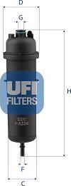 UFI 31.A33.00 - Filtru combustibil aaoparts.ro
