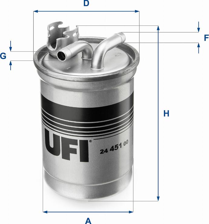 UFI 24.451.00 - Filtru combustibil aaoparts.ro