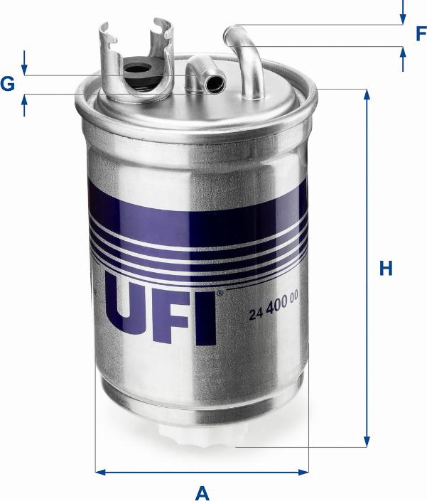 UFI 24.400.00 - Filtru combustibil aaoparts.ro