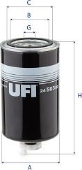 UFI 24.503.00 - Filtru combustibil aaoparts.ro