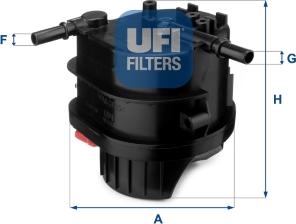 UFI 24.015.00 - Filtru combustibil aaoparts.ro