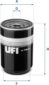 UFI 24.146.00 - Filtru combustibil aaoparts.ro