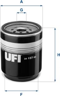 UFI 24.157.00 - Filtru combustibil aaoparts.ro