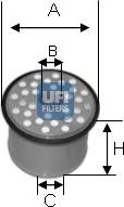 UFI 24.390.00 - Filtru combustibil aaoparts.ro