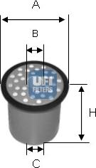 UFI 24.388.00 - Filtru combustibil aaoparts.ro