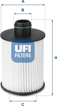 UFI 25.093.00 - Filtru ulei aaoparts.ro