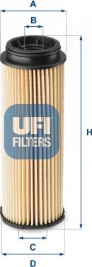 UFI 25.252.00 - Filtru ulei aaoparts.ro