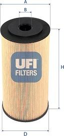 UFI 25.280.00 - Filtru ulei aaoparts.ro
