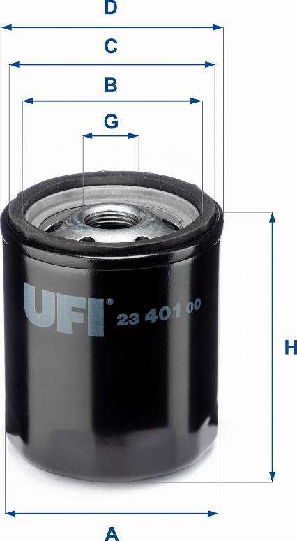 UFI 23.401.00 - Filtru ulei aaoparts.ro