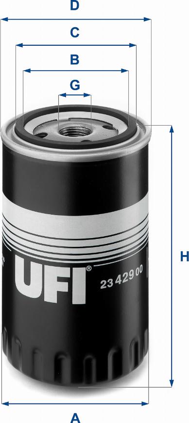 UFI 23.429.00 - Filtru ulei aaoparts.ro