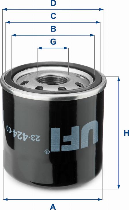 UFI 23.424.00 - Filtru ulei aaoparts.ro