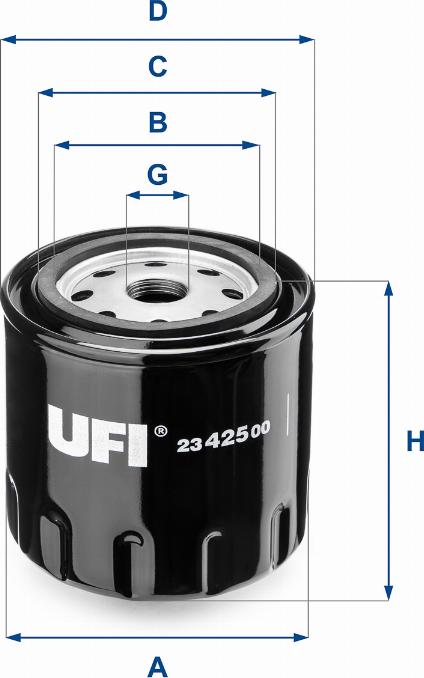 UFI 23.425.00 - Filtru ulei aaoparts.ro