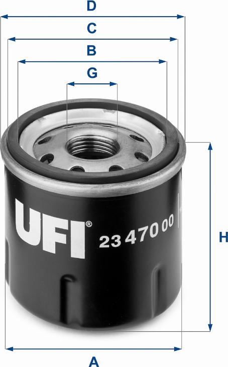 UFI 23.470.00 - Filtru ulei aaoparts.ro
