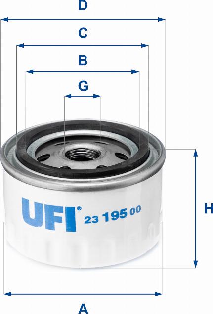 UFI 23.195.00 - Filtru ulei aaoparts.ro