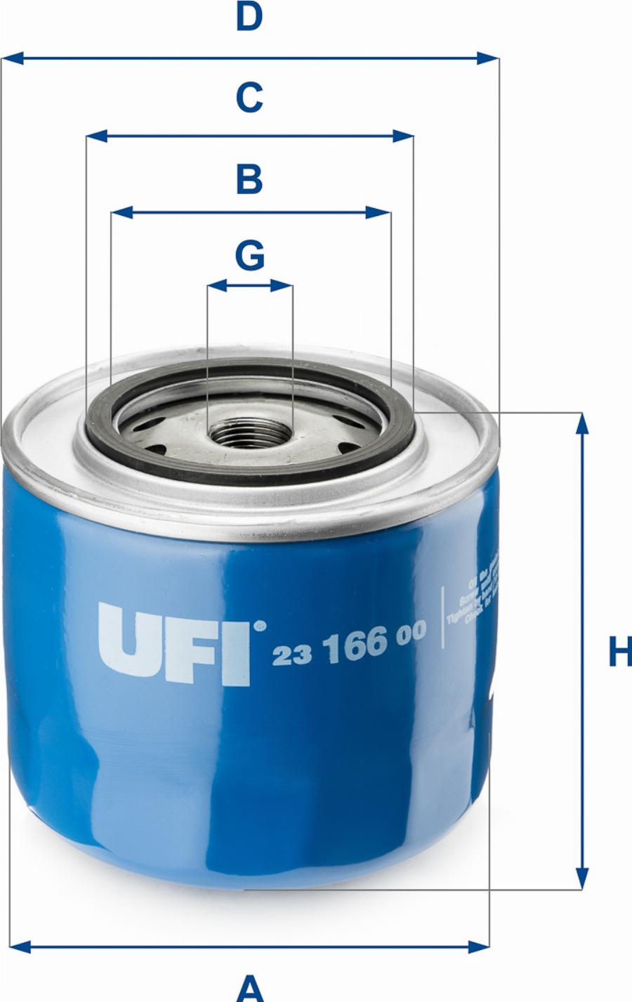 UFI 23.166.00 - Filtru ulei aaoparts.ro