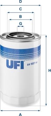 UFI 23.107.01 - Filtru ulei aaoparts.ro